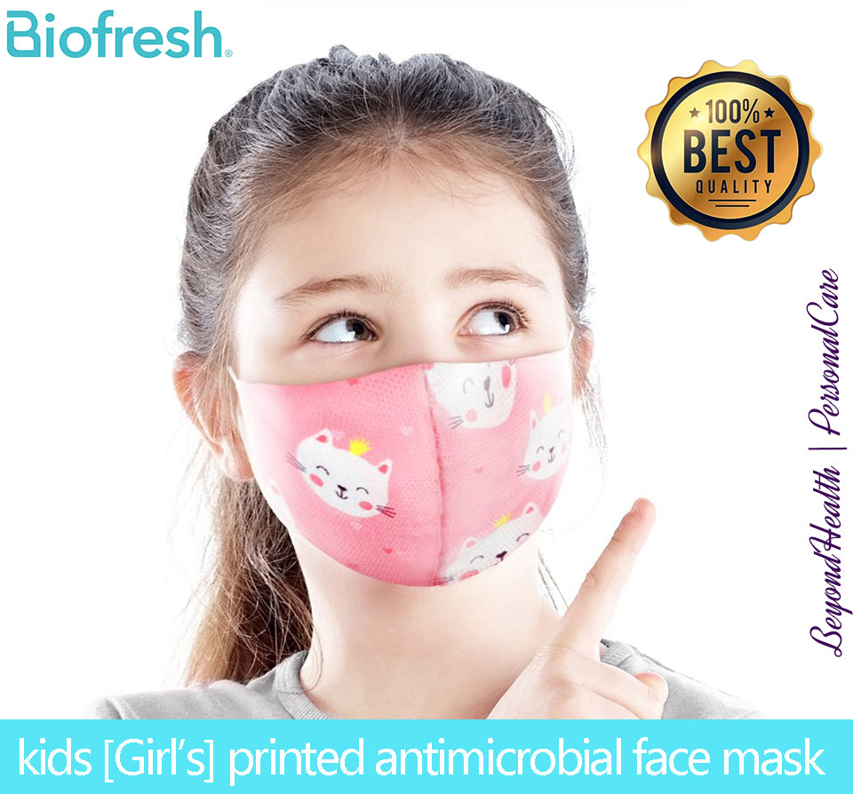Biofresh® Antimicrobial Face Mask for Kids [1PC] Printed [girl's] Washable and Reusable