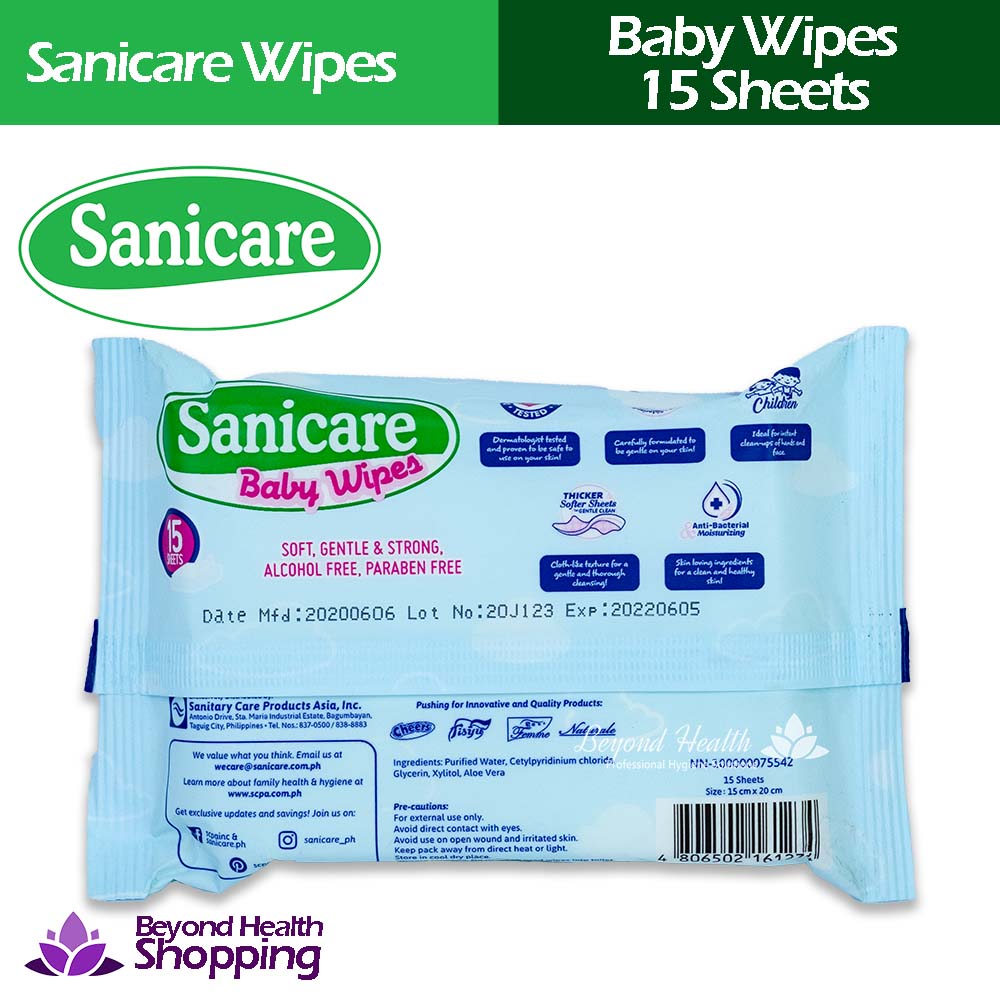 Sanicare Baby Wipes 15 Sheets