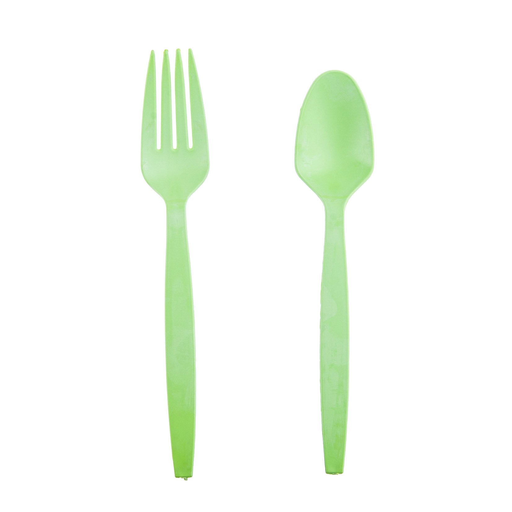Cheers Starch-Based Cutleries Spoon & Fork 12 Pairs - Green Color (1 Pack) TPH