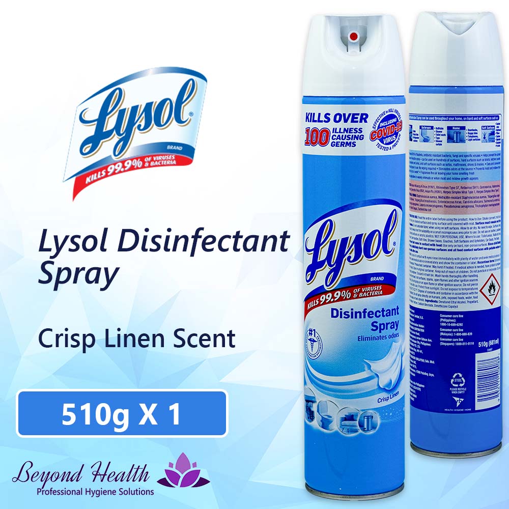 LYSOL Disinfectant Spray Crisp Linen Scent 510g