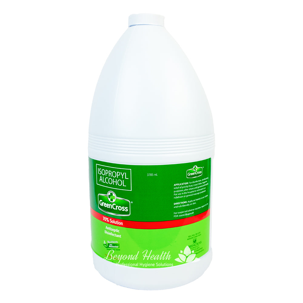 [3 GALLONS WHOLESALE} GreenCross 70% Isopropyl Alcohol with Moisturizers 1 Gallon (3.785 L)