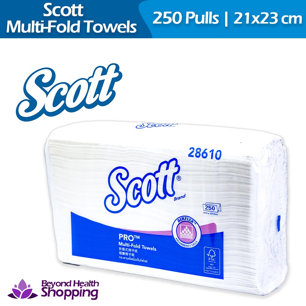 Scott Multi-Fold Hand Towels 250 Pulls Kimberly Clark Paper Towel Kimberly Clark Professional