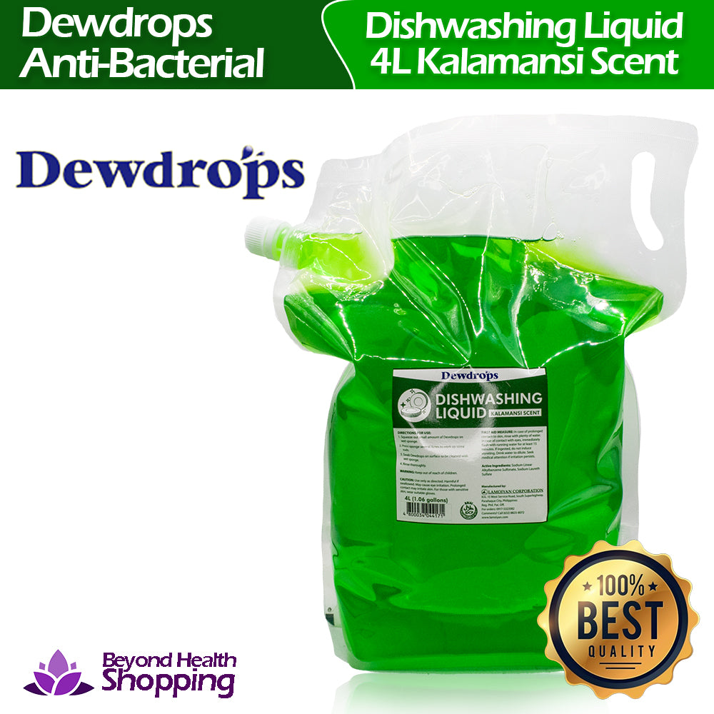 Dewdrops Dishwahing Liquid [4L] 1.06 gallons -Kalamansi scent