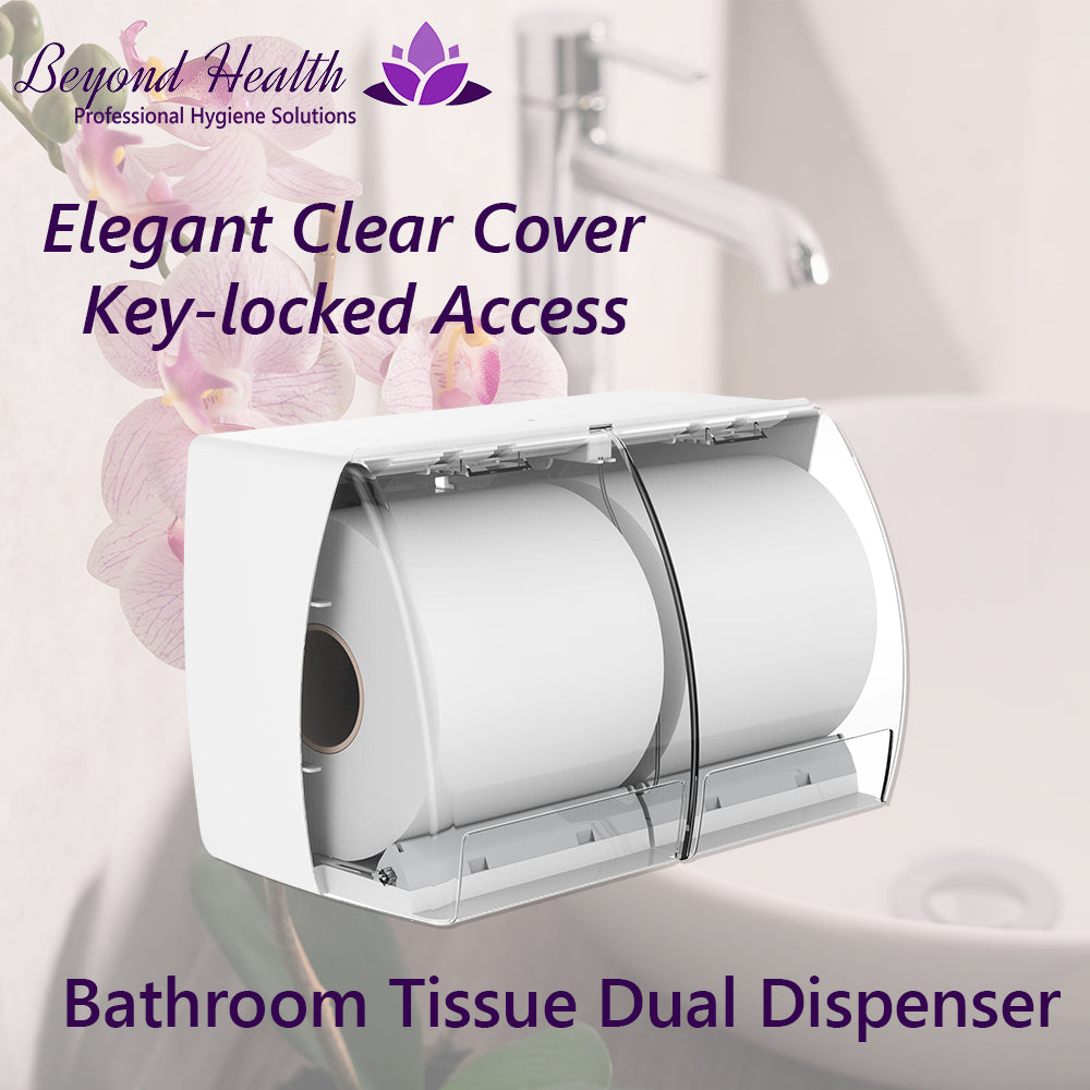 Bathroom Tissue Holder Dual Roll Full Cover