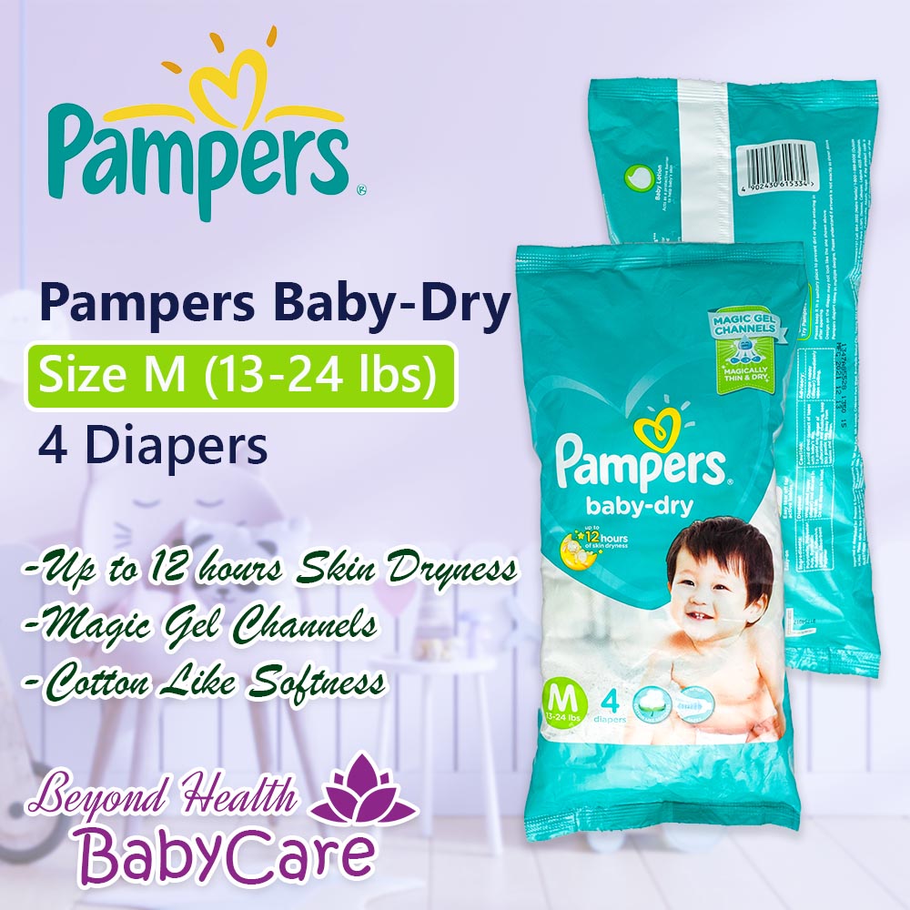 Pampers Baby Dry MEDIUM 4 Diapers