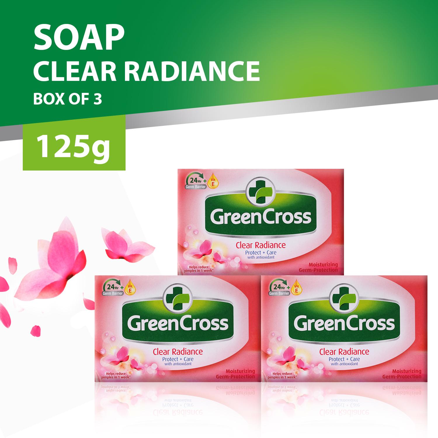 Green Cross Clear Radiance Moist Protection Bar Soap (125g) Set of 3