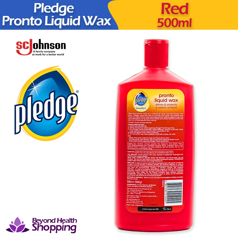 Pledge Pronto Liquid Wax Polish Red 500ml
