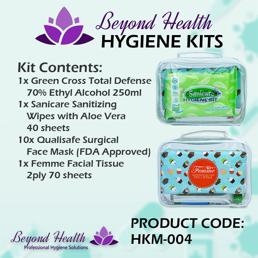 HKM-004 Personal Hygiene Kit Beyond Health 4 Items Disinfection Kit MEDIUM BAG