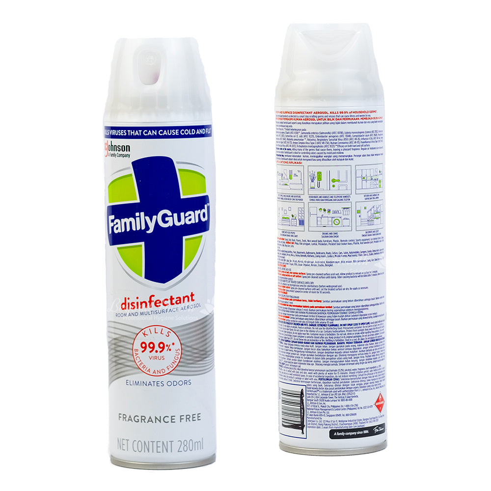 FamilyGuard™ Disinfectant Aerosol Fragrance Free 280ml