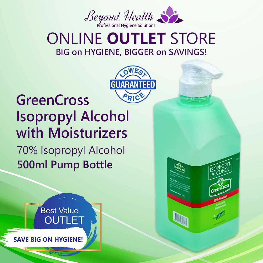 GreenCross 70% Isopropyl Alcohol with Moisturizers 500ml Pump Bottle