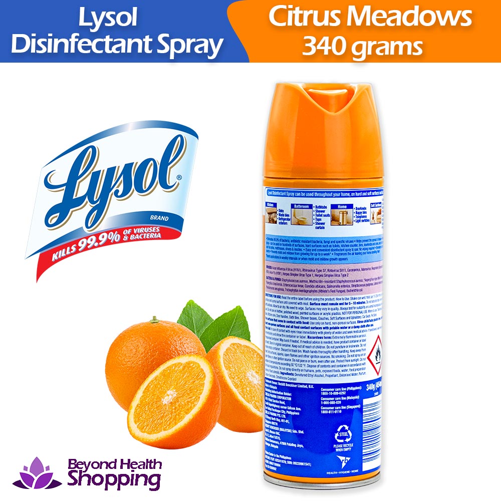 LYSOL Disinfectant Spray Citrus Meadows 340g
