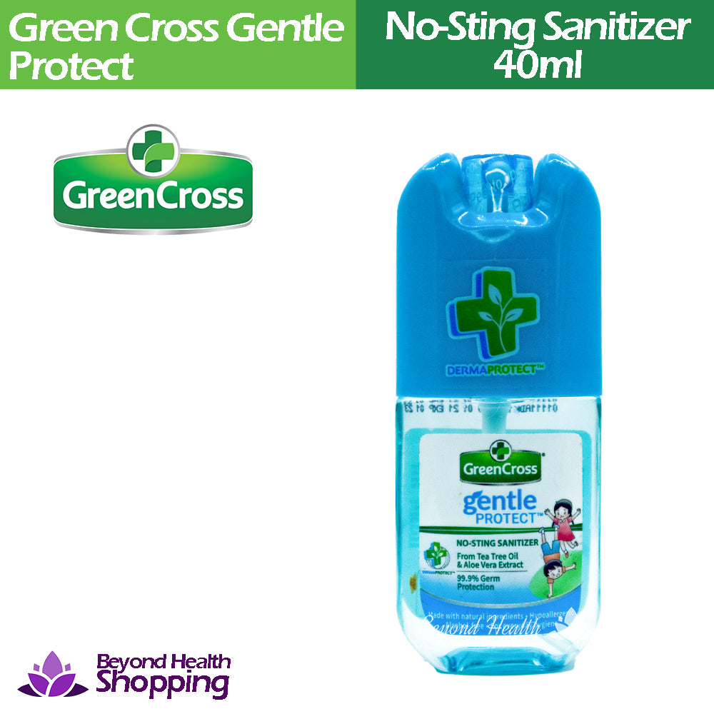 GreenCross No-Sting Sanitizer Spray 40ml Gentle Protect From Tea Tree Oil & Aloe Vera Extract