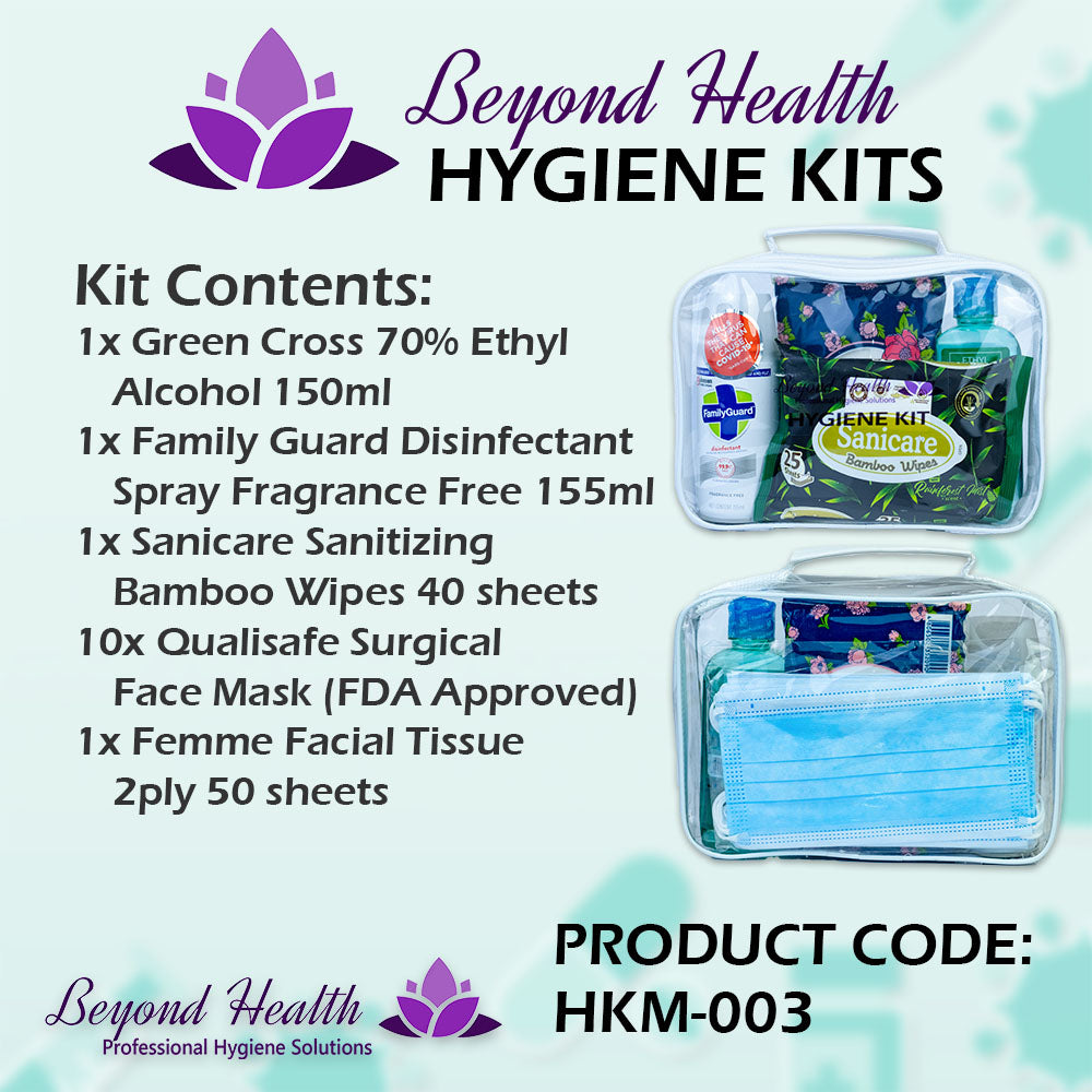 HKM-003 Personal Hygiene Kit Beyond Health 5 Items Disinfection Kit MEDIUM BAG