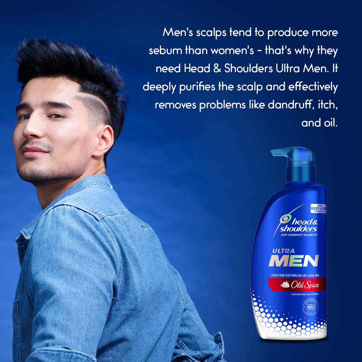 Head & Shoulders Shampoo with Old Spice for Men 720ml [Anti-Dandruff]