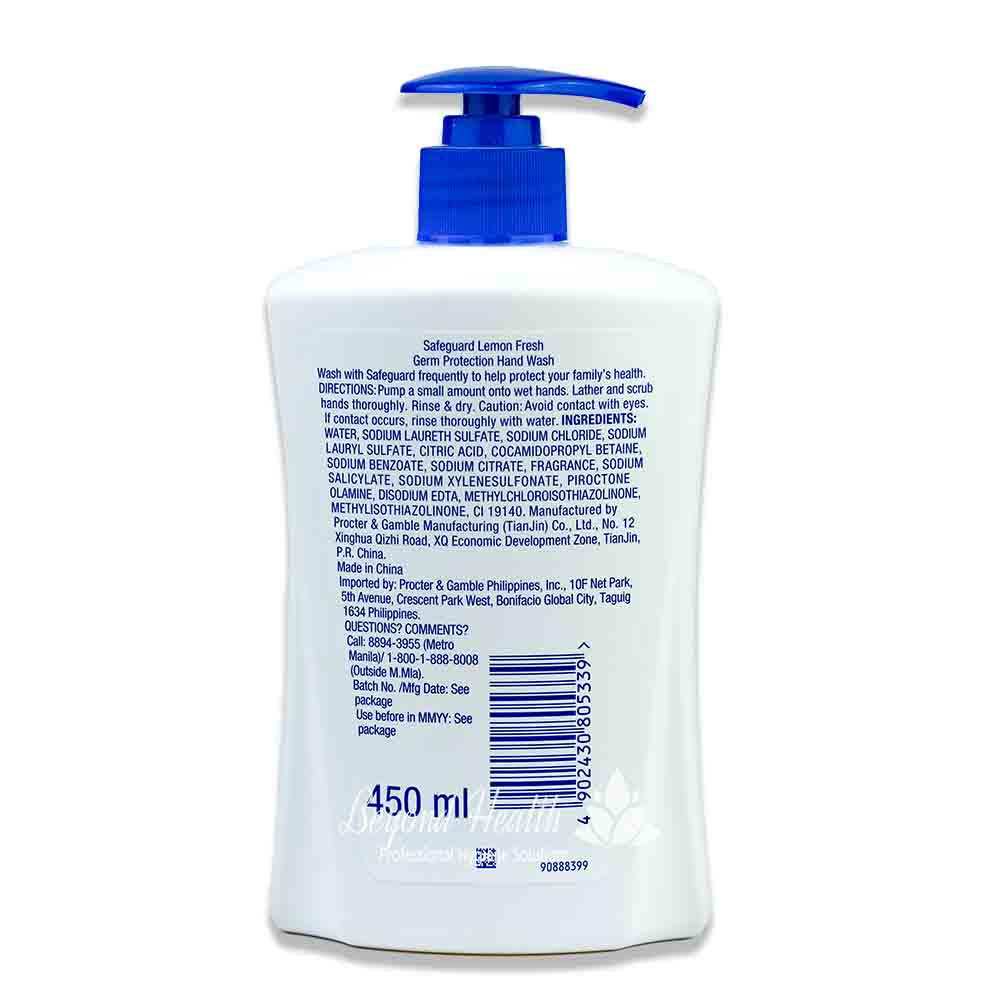 Safeguard™  Lemon Fresh Liquid Hand Wash 450ml Liquid Hand Soap Antibacterial