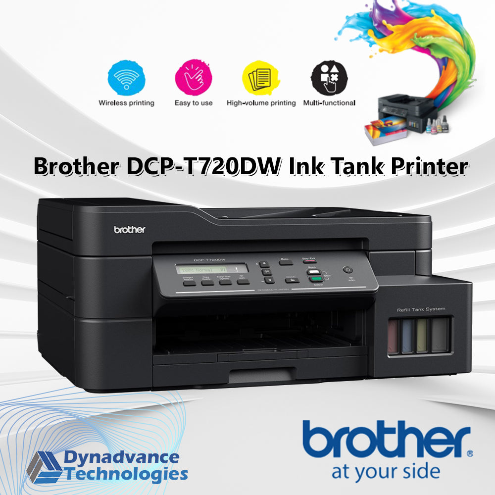 Brother DCP-T720DW Ink Tank Printer-Reliable multifunction printer with convenient 2-sided printing