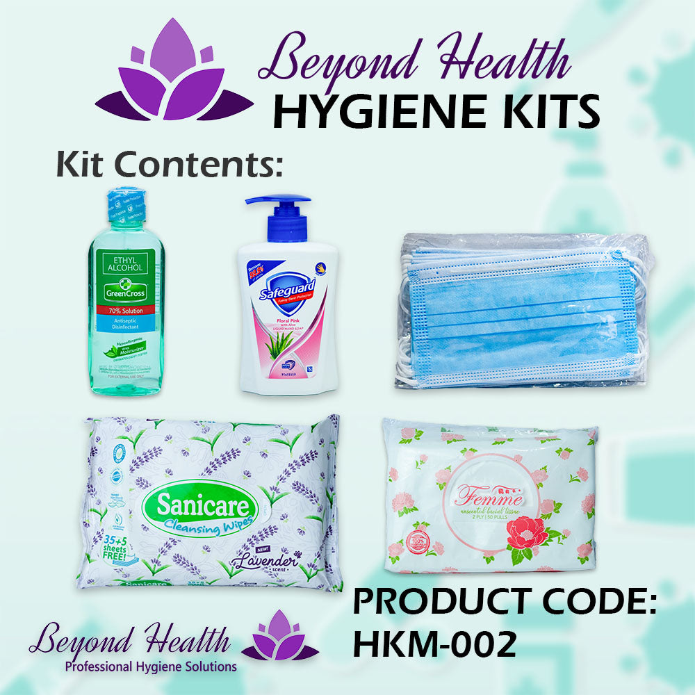 HKM-002 Personal Hygiene Kit Beyond Health 5 Items Disinfection Kit MEDIUM BAG