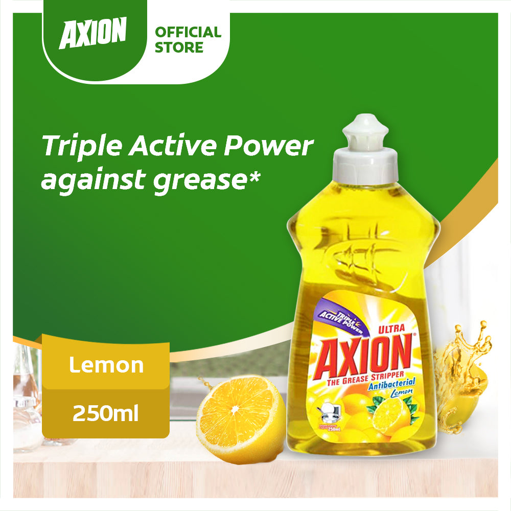 Axion Antibacterial Dishwashing Liquid Lemon 250mL
