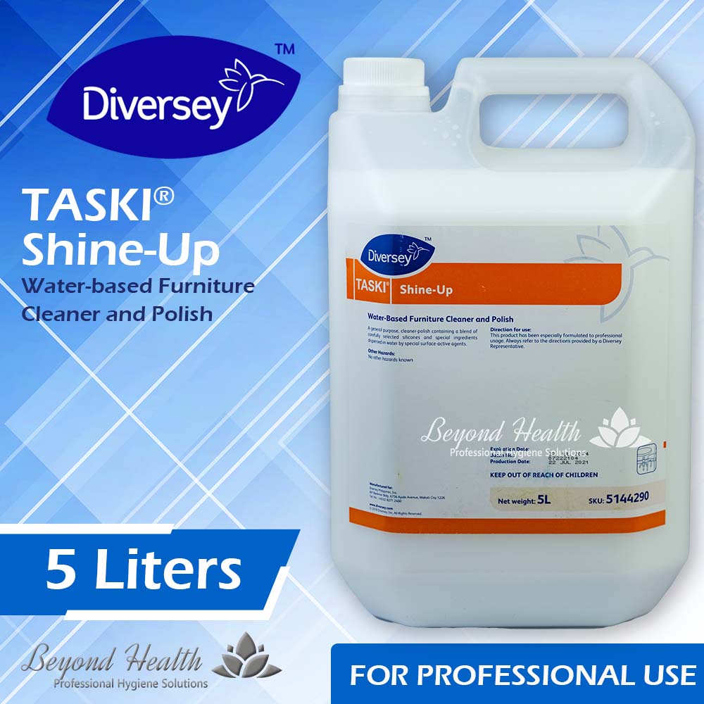 Diversey™ TASKI® Shine-Up (5L)Water-Based Furniture Cleaner and Polish For Professional Use