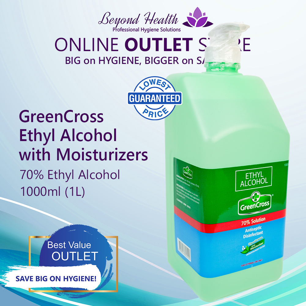 GreenCross 70% Ethyl Alcohol with Moisturizers 1000ml (1 Liter)