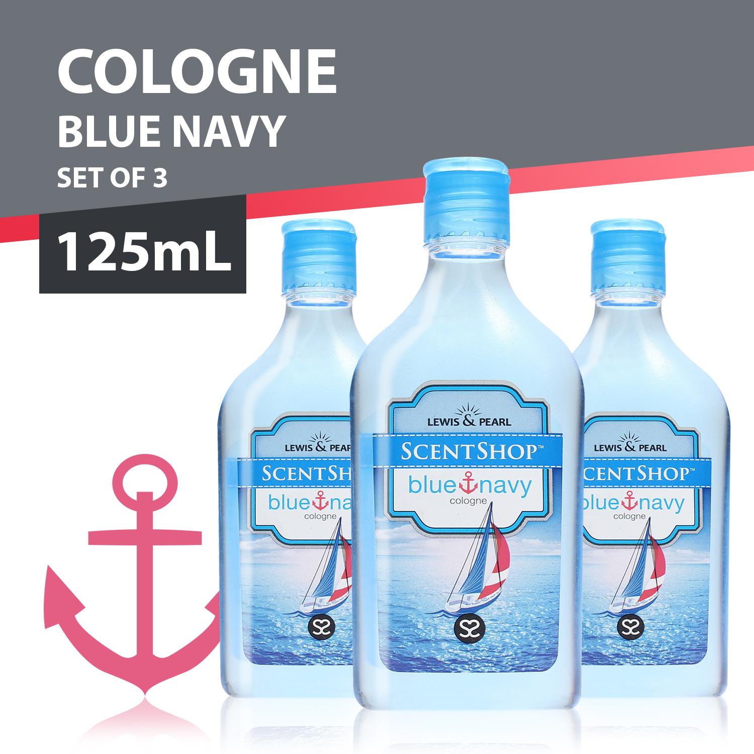 Lewis & Pearl ScentShop Cologne Blue Navy (125ml) Set of 3