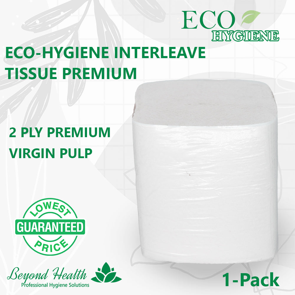 Eco-Hygiene Interleave Tissue Premium 2 Ply Premium Virgin Pulp Greenchoice Certified Halal Certified