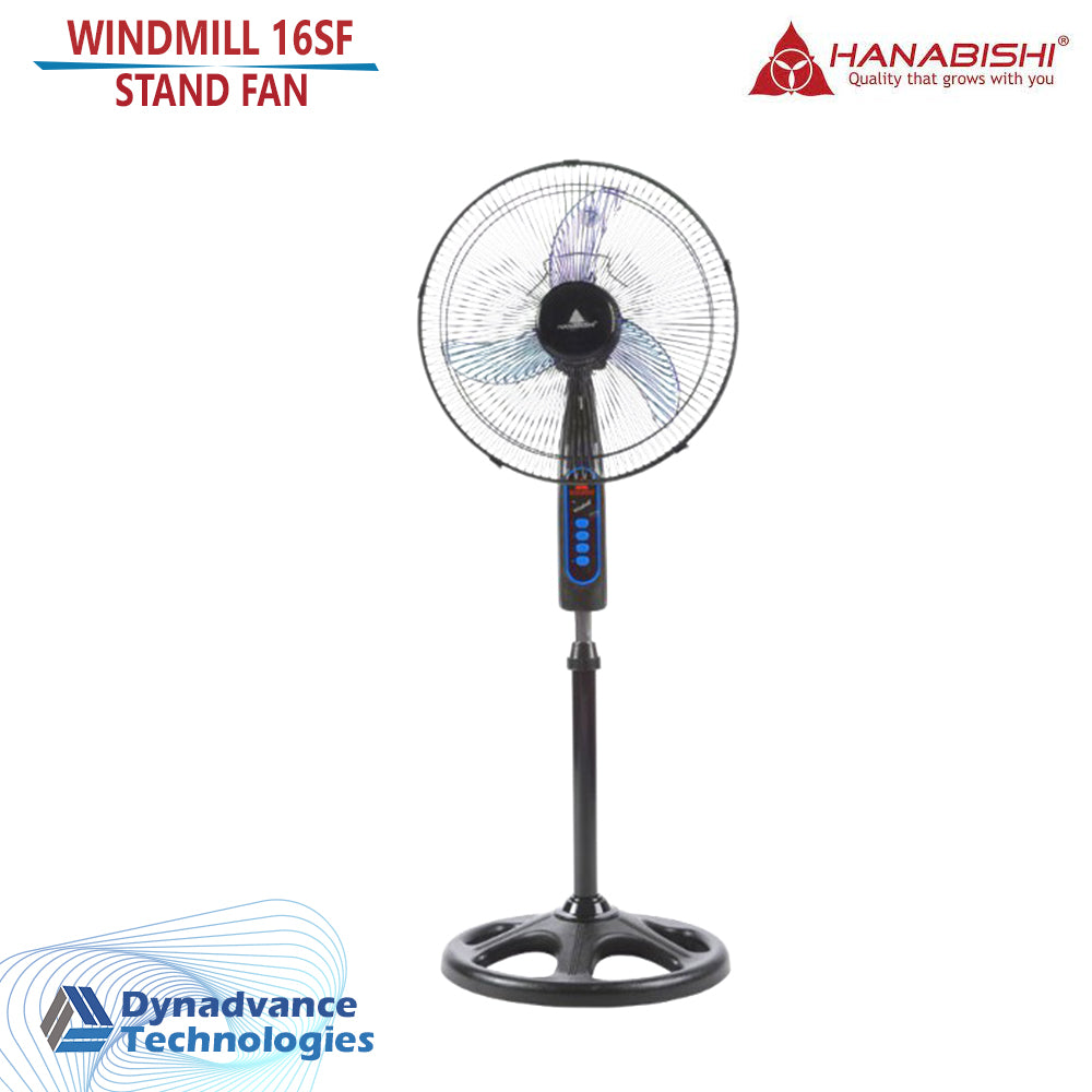 Hanabishi Stand Fan Windmill 16SF (Blue) CERTIFIED Product Safety- Q-1432 Electric Fan