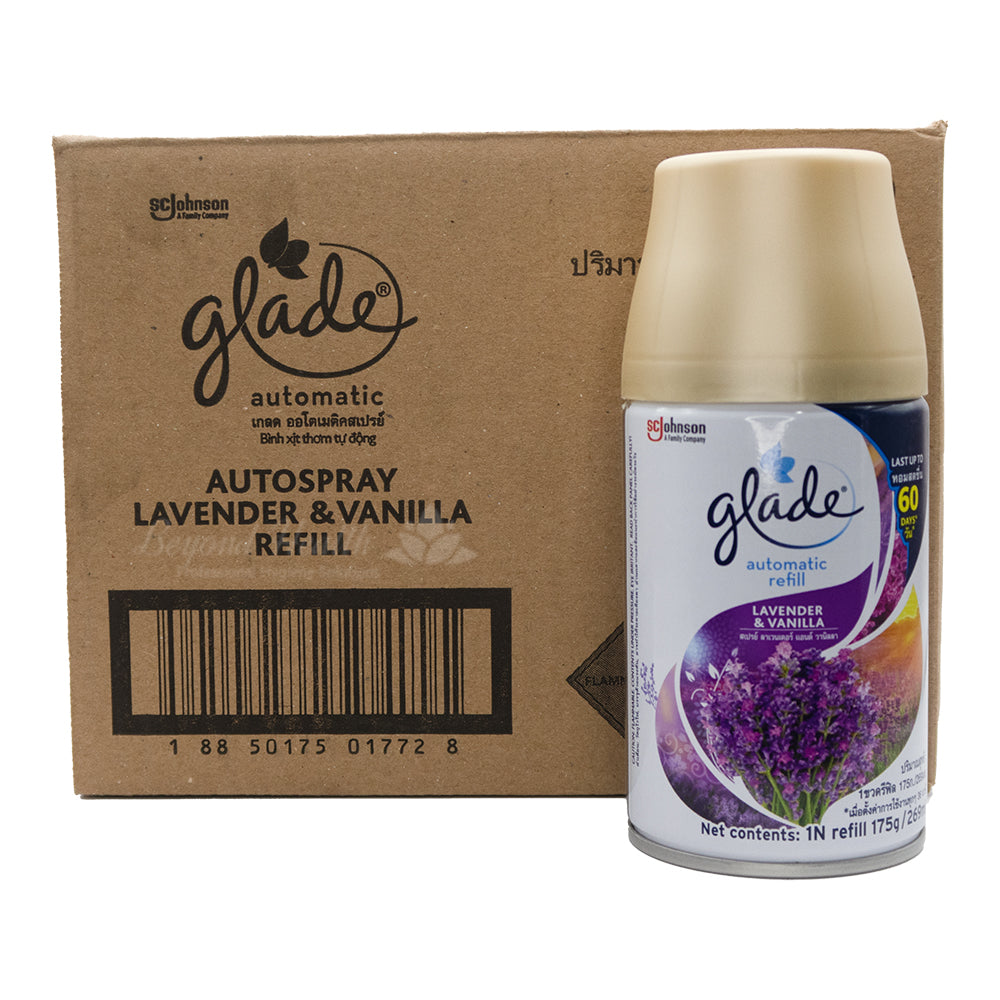 Wholesale Glade Refill (6x269ml/175g) Autospray Lavender Vanilla Bigger Save