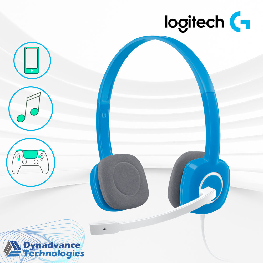 Logitech Stereo Headset H150 - Cloud White Dual plug computer headset with in-line controls