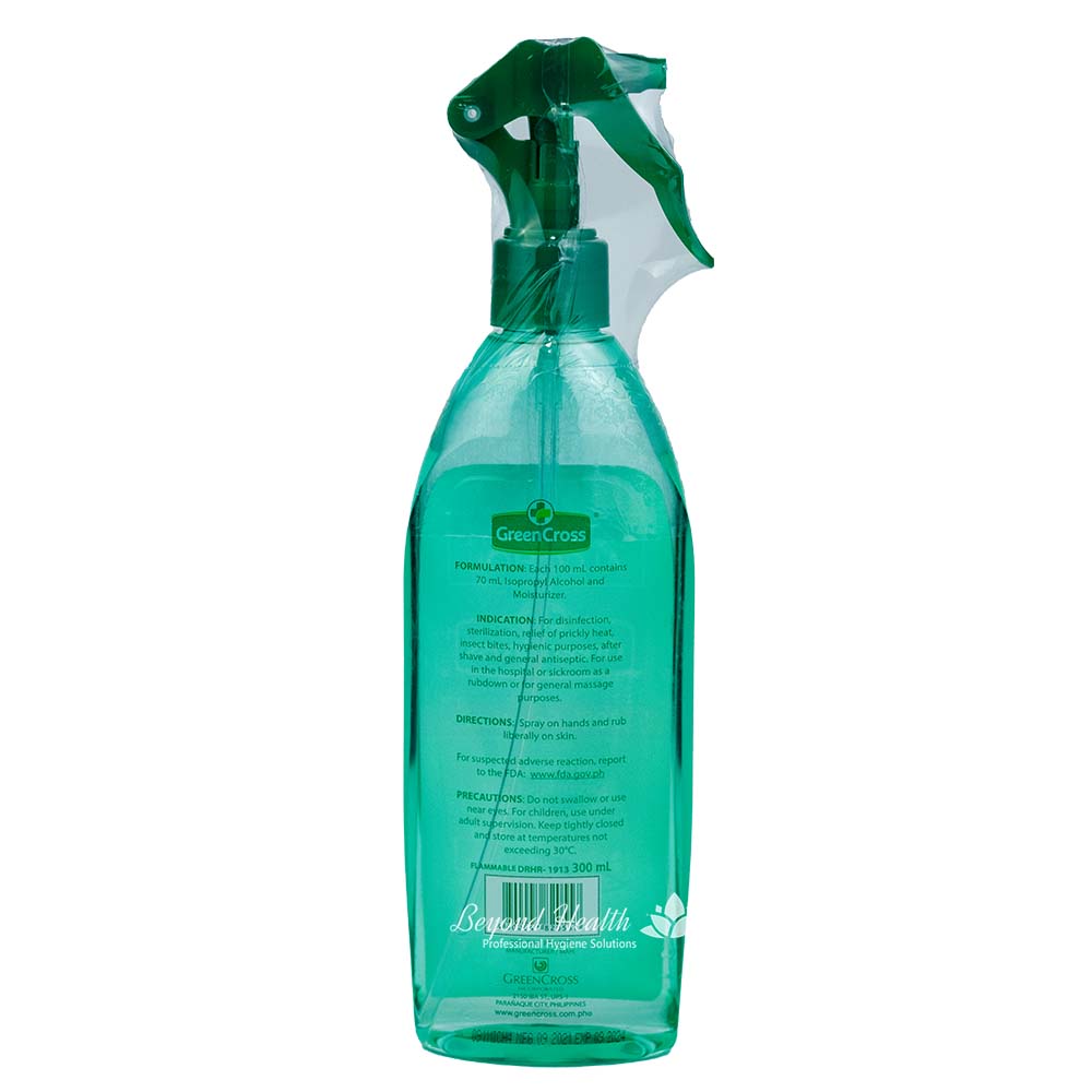 GreenCross 70% Isopropyl Alcohol with Moisturizers 300ml SPRAY