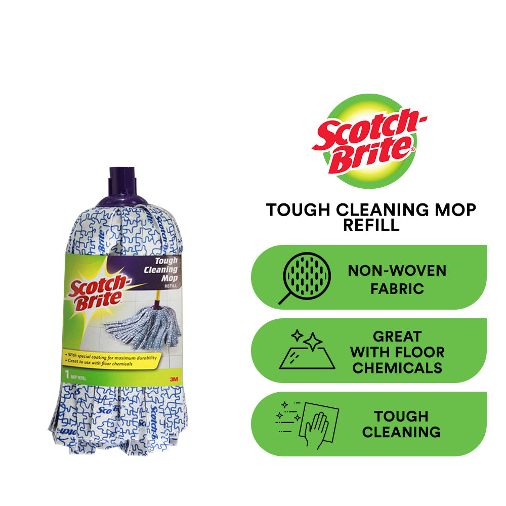3M Scotch Brite Tough Absorbent Mop Refill, Printed non-woven Polyvinyl Acetate