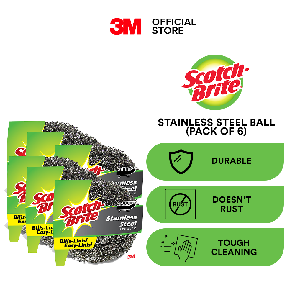 3M Scotch Brite Stainless Steel Ball 30g 6 PCS