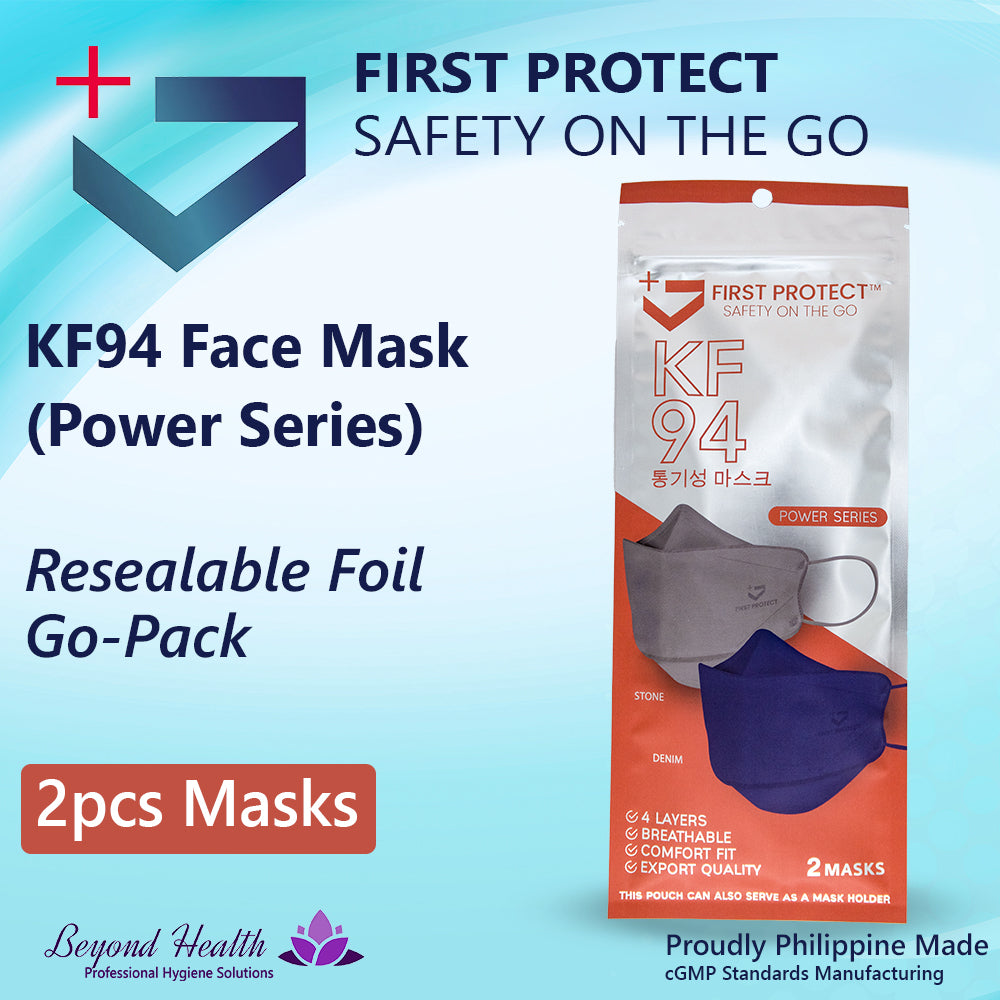 First Protect Safe On The GO 4 layers KF94 [2pcs/Pouch] High-Quality Protective Mask Proudly Philippine Made