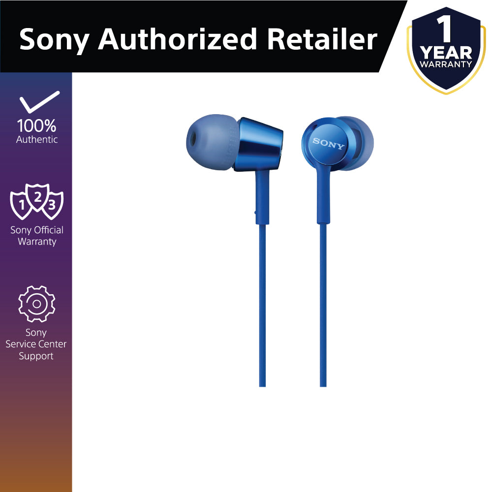 Sony MDR-EX155AP/ MDREX155AP In-Ear Headphones with Inline remote and mic