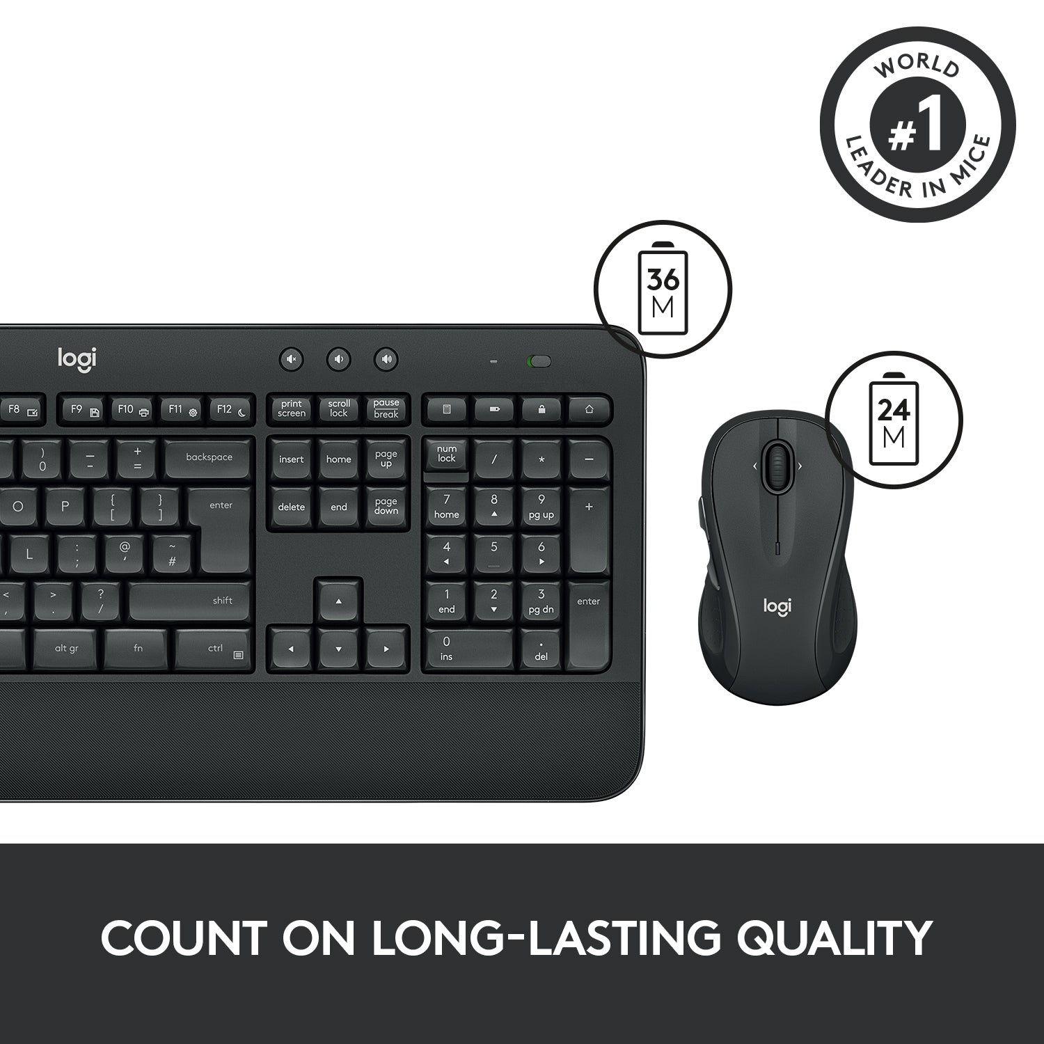 Logitech MK545 Advanced Wireless Keyboard and Mouse Combo