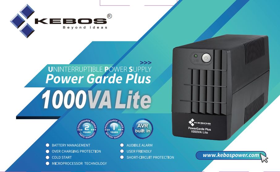 Kebos PG 1000 lite PowerGarde Series 1000VA/600watts Line Interactive with built-in AVR UPS