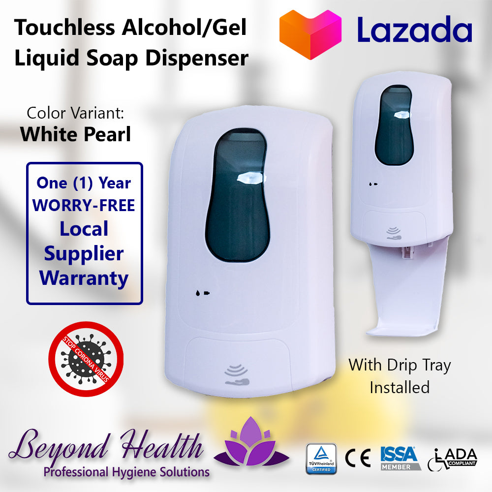 Beyond Health 1000ml Touchless Wall Mounted Alcohol, Sanitizer Gel, Liquid Soap Dispenser