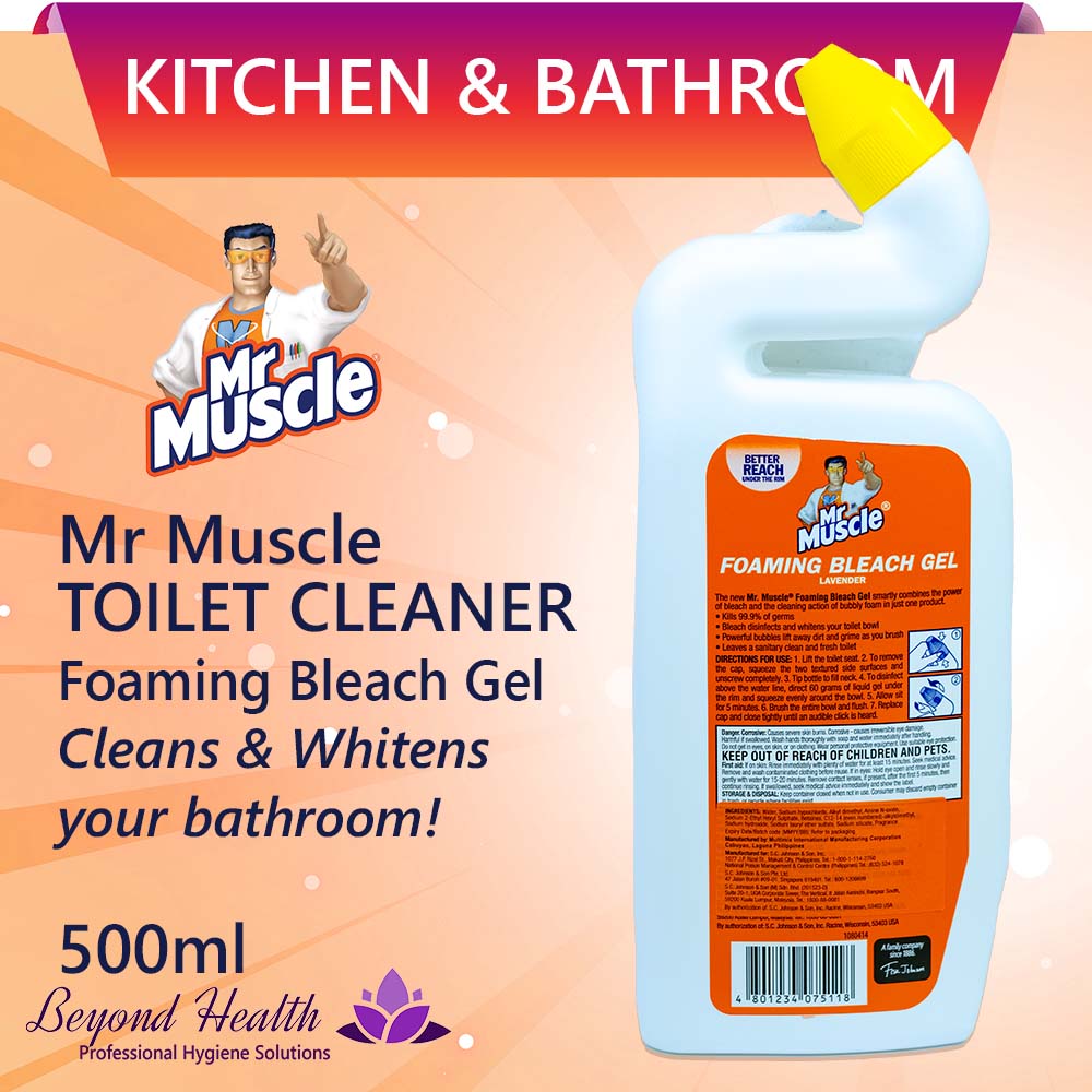 Mr. Muscle® Toilet Cleaner Foaming Bleach Gel Multipurpose Toilet Cleaner 500ml