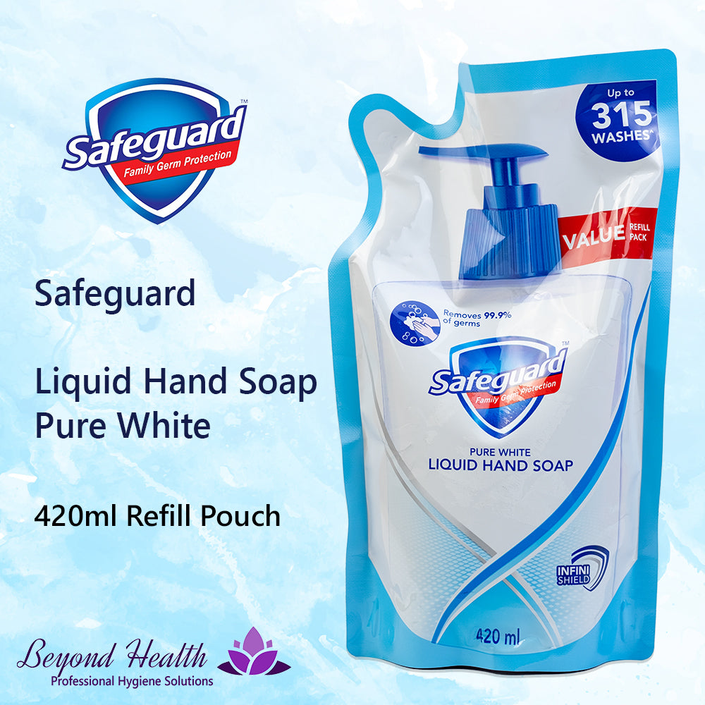 Safeguard Pure White Liquid Hand Wash Refill Pack 420ml