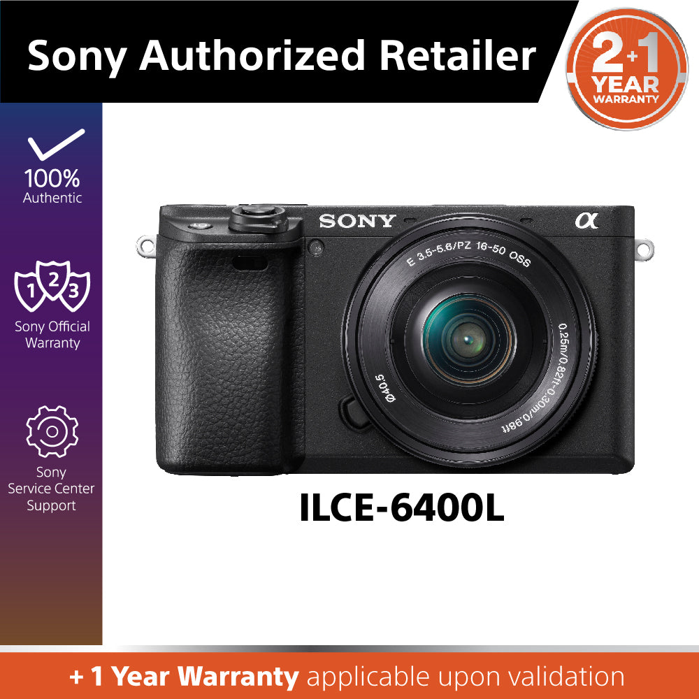 Sony ILCE-6400L/ A6400L Alpha E-mount Camera with APS-C Sensor with 16-50mm Power Zoom Lens Kit