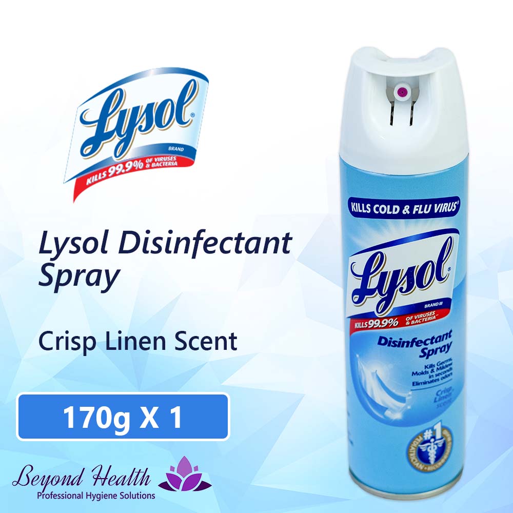 LYSOL Disinfectant Spray Crisp Linen Scent Small 170g