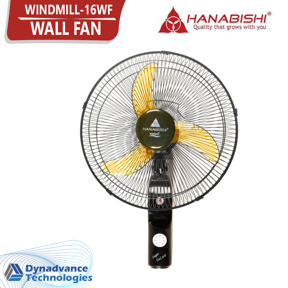 Hanabishi Windmill 16WF Wall Fan(Dark Orange) 16 Inches Certified Product Safety Q-1432