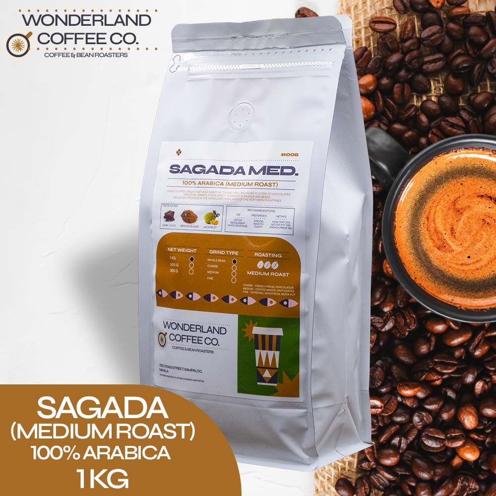 SAGADA Medium Roast 100% Arabica Coffee Sagada Sunrise: Premium Medium Roast Arabica Coffee Beans with Smooth and Balanced Flavor - Sustainably Grown and Handcrafted in Sagada, Perfect for Those Who Appreciate Locally-Sourced Coffee, Lazada PH Best