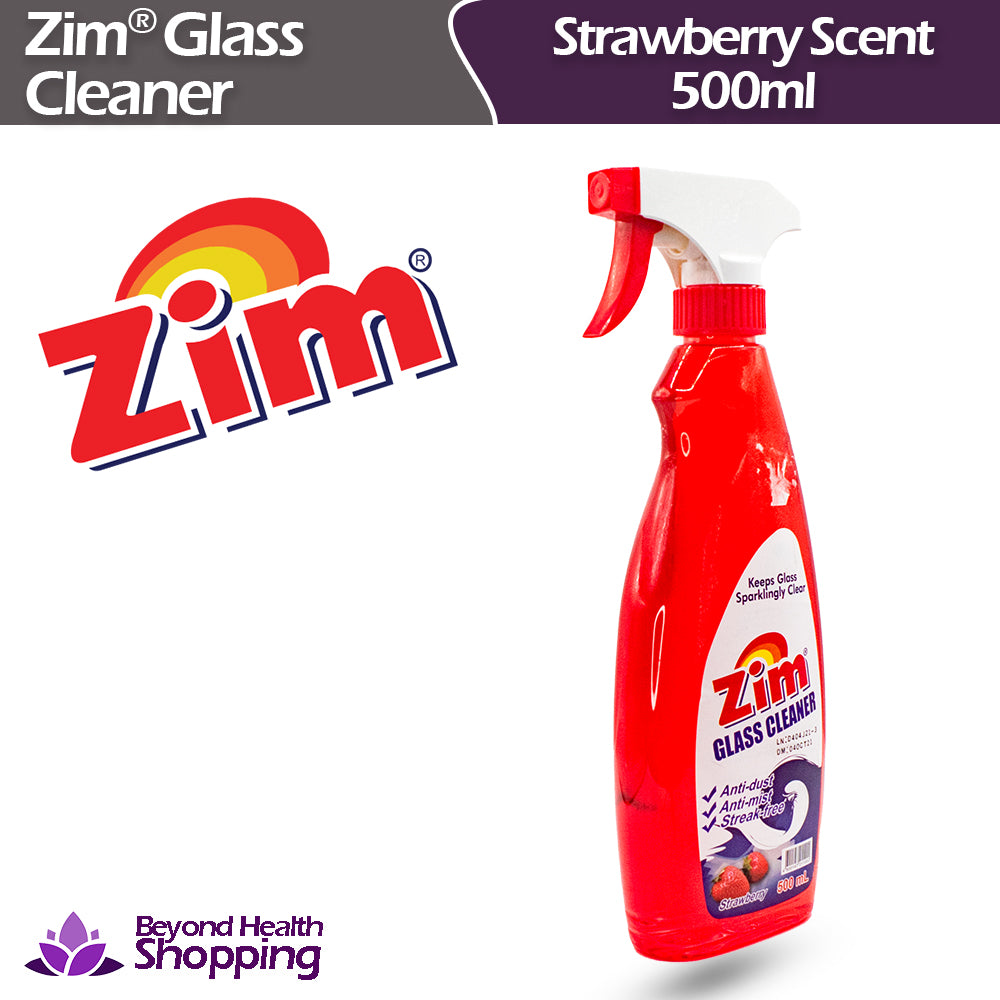 Zim Glass Cleaner Keeps Glass Sparklingly Clear [500mL] Strawberry Scent