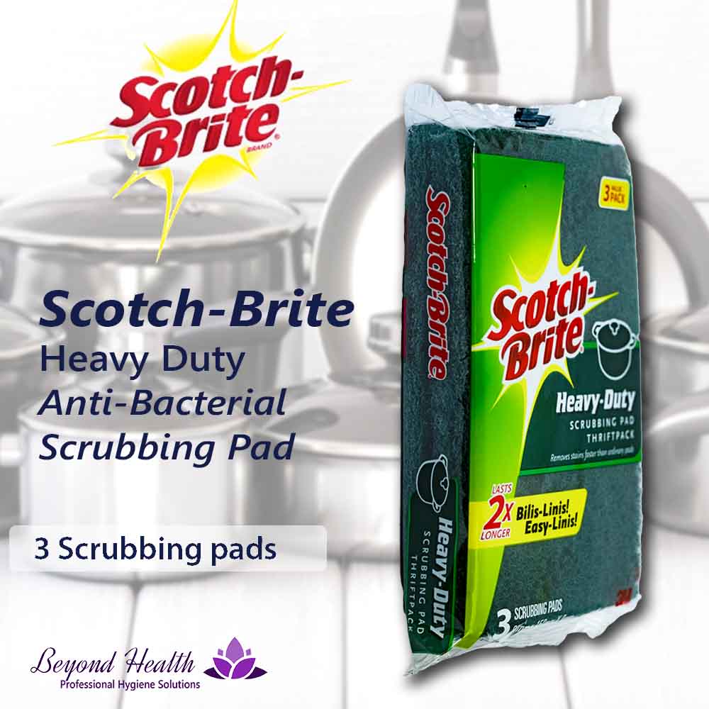 Scotch Brite Heavy-Duty  Scrubbing Pads [3xScrubbing Pads] Thrift Pack