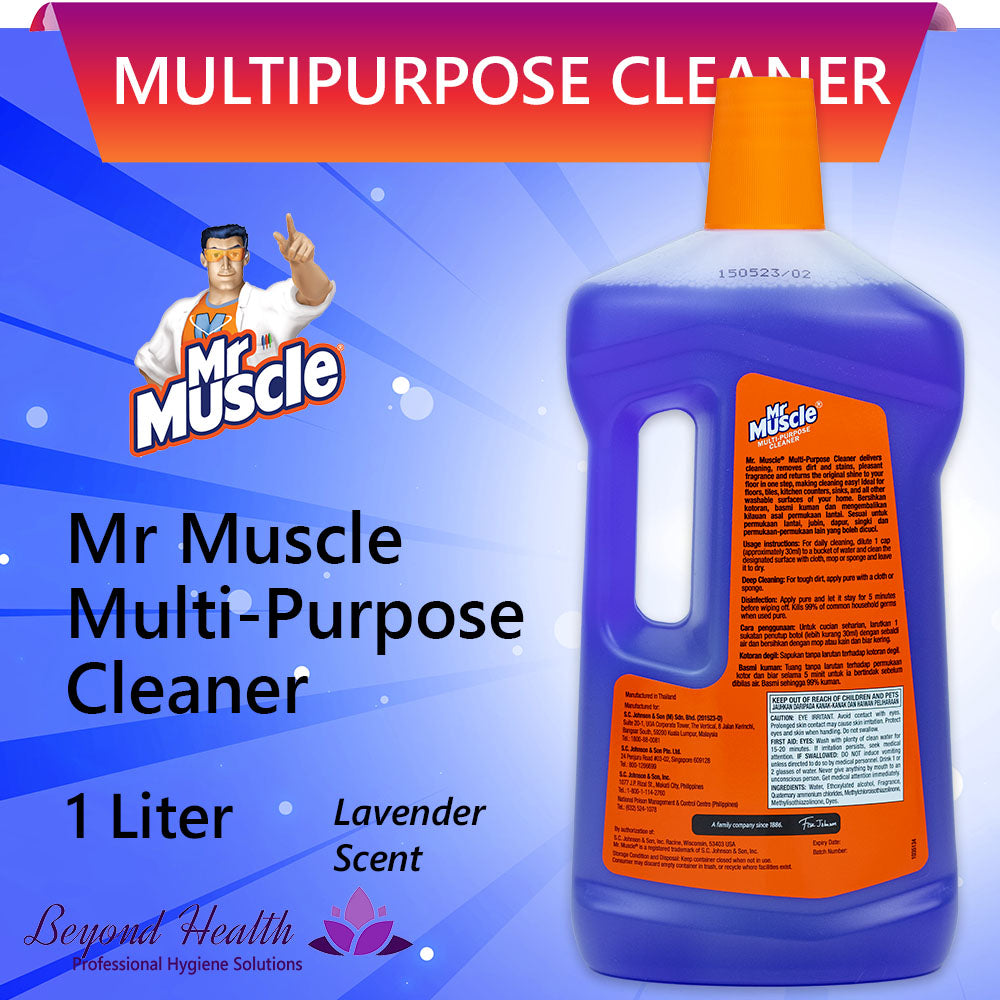 Mr. Muscle® Multi-Purpose Disinfectant Cleaner Lavender Scent 1 Liter