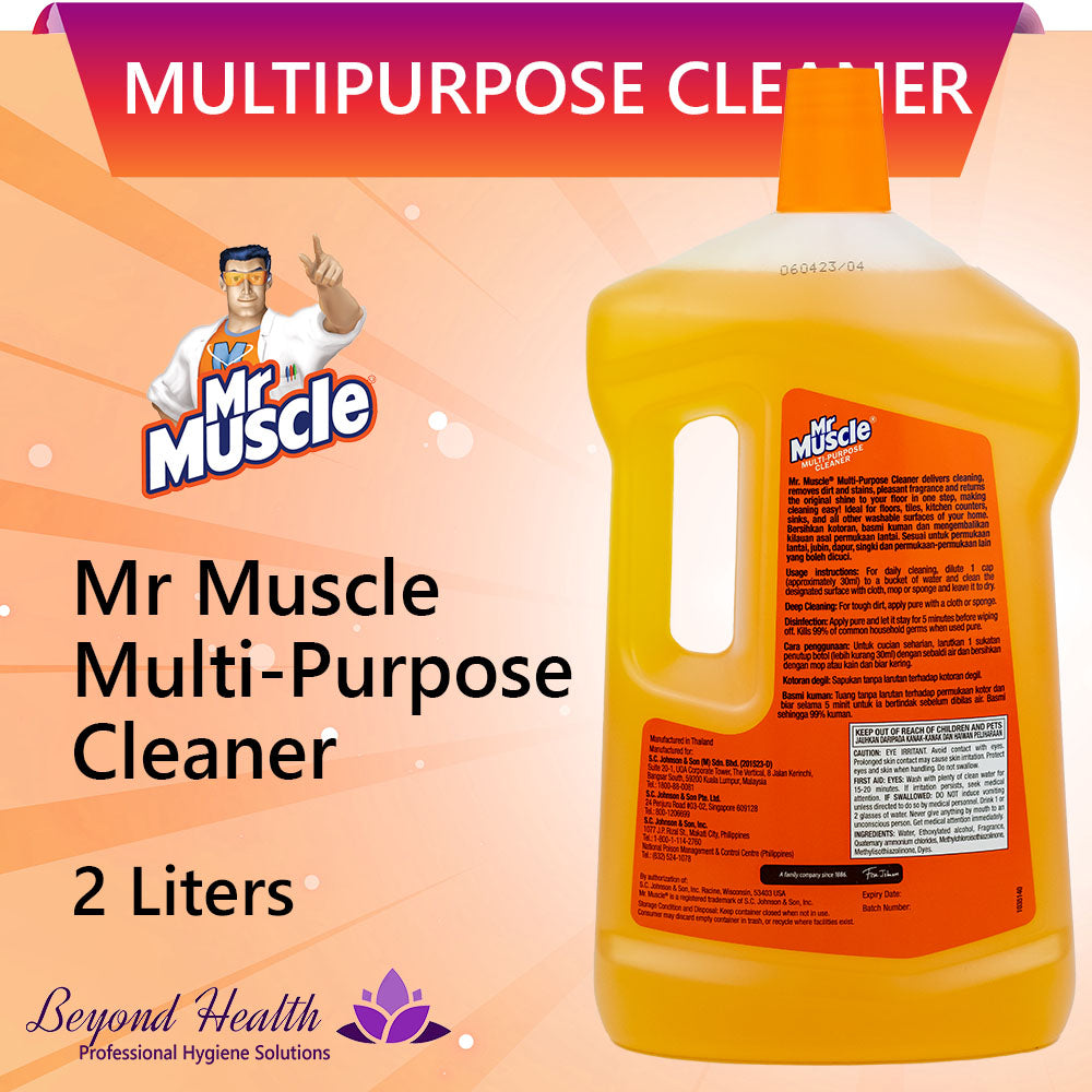 Mr. Muscle® Multi-Purpose Disinfectant Cleaner Lemon Scent 2 Liters