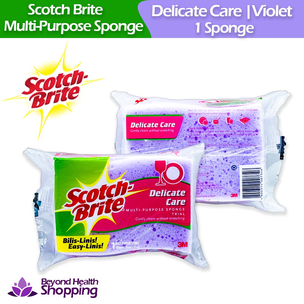 Scotch Brite Delicate Care Multi Purpose Sponge Violet 1 Sponge