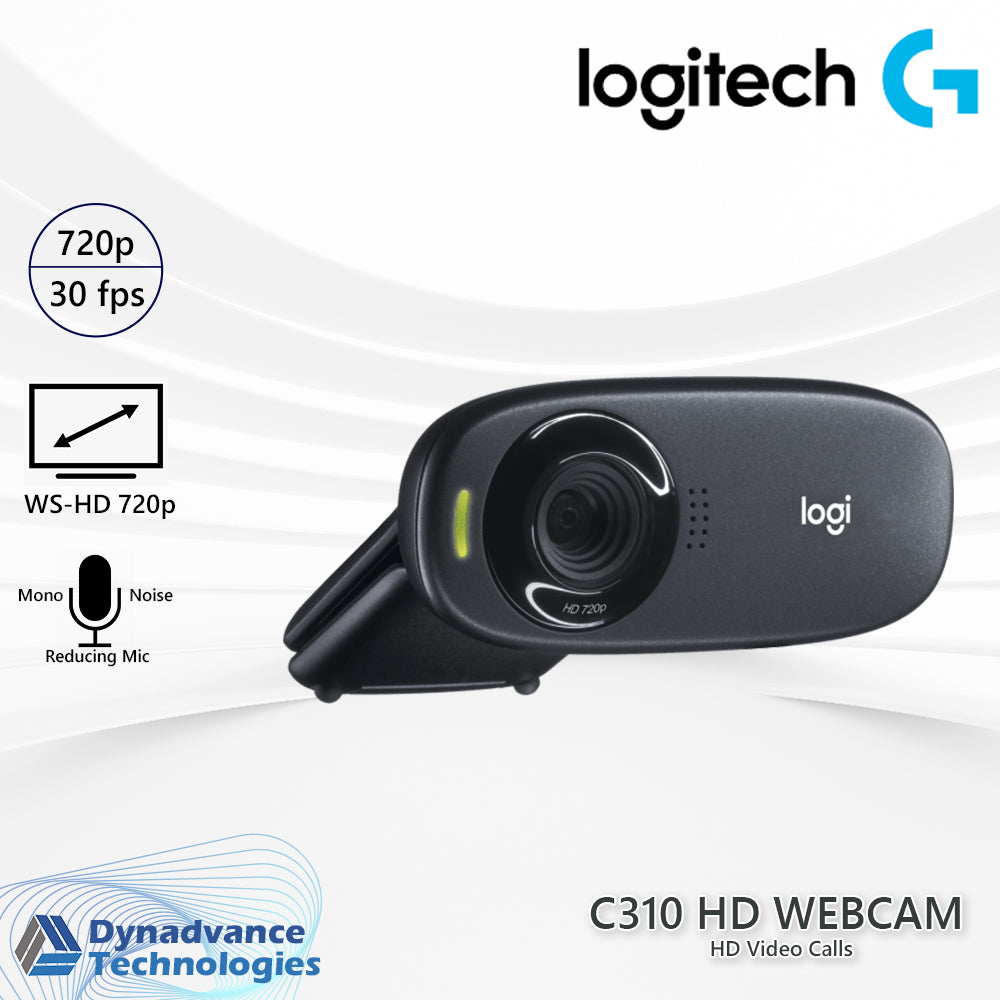 Logitech C270 HD Webcam with Mono Noise-Reducing Mic and 720 HD Video Calls