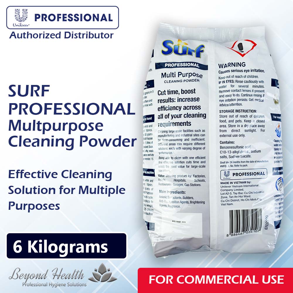 Surf Professional Multi-Purpose Cleaning Powder Detergent 6kg Unilever Professional Big Save